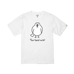 とりかきうち　半そでＴシャツ（白）