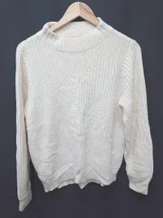 ◇ ⊆ ビューティアンドユース ボトルネック 長袖 ニット プルオーバー サイズ表記なし アイボリー系 レディース E  【1507100007537】