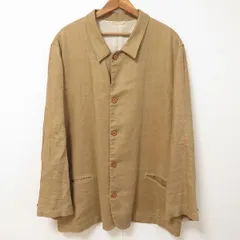 #snc パパス Papas ジャケット ブルゾン L ベージュ 麻 薄手 ロゴ シンプル メンズ [916261]のサムネイル