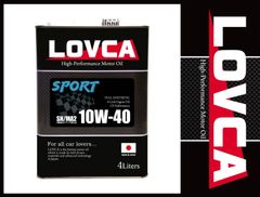 ★送料無料★LOVCA SPORT 10W-40/4L 日本製 100%化学合成