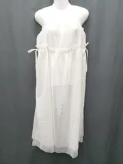 ◇ ◎●未使用●⊂ GRL タグ付き　チュール　ドロスト　フレア 膝下 キャミ　ワンピース サイズF アイボリー レディース P  【1409250017872】