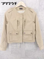 ◇ apart by lowrys アパート バイ ローリーズ 長袖 ノーカラー ジャケット サイズM ベージュ レディース  【1002800330232】のサムネイル