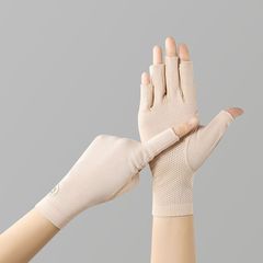 UV手袋 UVカット UV 日焼け防止 手袋 夏用手袋 ショート 指なし 指切り レディース スマホ 滑り止め fengxz153