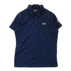 サイズ：LL CALLAWAY キャロウェイ  半袖 ポロシャツ ドット柄 ネイビー系 [240101478713] ゴルフウェア レディース ストスト