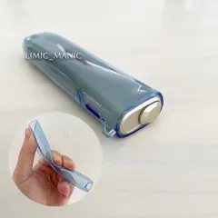 アイコス イルマワン / イルマiワン専用 IQOS ILUMA ONE TPU製 ソフト やわらか カバー ケース 着せ替え 衝撃保護 クリア ブルー 青 青色 半透明