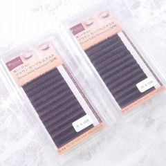 秋色 まつげエクステ ブラウン セーブ 12列SC0.15×8 ×2点セット