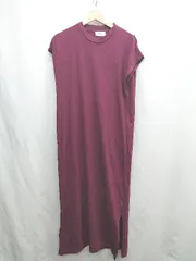 ◇ ⊂ BEAMS HEART ビームス ハート 半袖 ロング ワンピース サイズ表記なし ボルドー レディース E  【1412260010306】