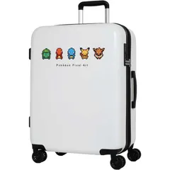 【新品 未使用 未開梱】ポケモン　ピクセルアート キャリーケース ホワイト [TSAロック搭載 /約59(拡張時約68)L /3泊～5泊]　PK-0881-56-WHのサムネイル