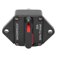 サーキットブレーカーカーオーディオ、サーキットブレーカー32Vマニュアルリセット防水スイッチ付き車両・マリン・トラック・バス・RV・ATV用