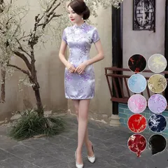 チャイナドレス 衣装 ショート丈 制服 セクシー コスプレ チャイナ コスチューム チャイナドレス スリット ミニワンピ ミニスカート レディース パーティ zags693