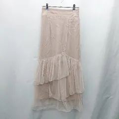 ◇ Θ MAJESTIC LEGON マジェスティックレゴン ロング チュール スカート サイズM ブラウン系 レディース E  【1412260043588】