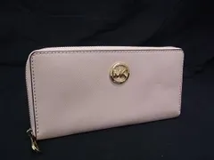■美品■ MICHAEL KORS マイケルコース 35H3GTVZ3L レザー ラウンドファスナー 長財布 ウォレット レディース ピンク系 DK4825