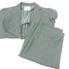 ◇ Θ KUMIKYOKU 組曲 ひざ丈 スカートスーツ サイズ3 ブラック レディース E  【1410290074992】