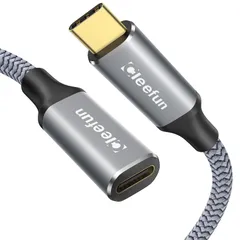 【在庫処分】延長ケーブル C 1m USB 3.1 Gen2(10Gbps) USB Type-C 延長 100W/5A PD急速充電 CLEEFUN タイプc 延長コード ラップトップ/タブレット/スマートホン/ハブ/ワイヤレス充電器/防犯カメラなどUSB-
