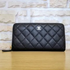 【極美品】CHANEL　シャネル　ココマーク　マトラッセ　キャビアスキン　ロングウォレット