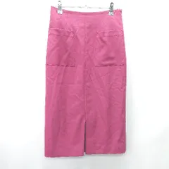 ◇ Θ NOLLEY'S ウエストゴム 膝丈 タイト スカート サイズ36 レッド レディース E  【1409100018295】