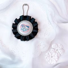 ハンドメイド　両面マタニティマーク　プリーツ　ブラック　完成品