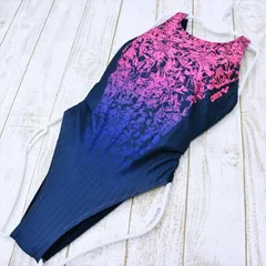 SE3-A16☆arenaアリーナ競泳水着 XL 大きいサイズぽっちゃりふくよか グラデーション SEXY オープンバック 紺ピンク紫 レディース 練習用水着 フィットネスジムプール ワンピース■