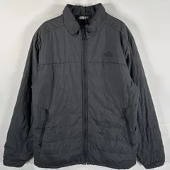 古着 ザ・ノースフェイス THE NORTH FACE 中綿ナイロンジャケット ワンポイント刺繍ロゴ ブルゾン フルジップ L  ダークグレー メンズ