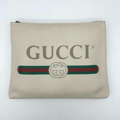 GUCCI クラッチバッグ ホワイト レザー 500984 - メルカリ