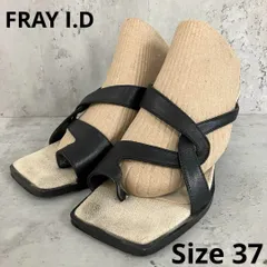 FRAY I.D フレイアイディー スクエアトゥクロストングサンダル サイズ37　★ ■◆