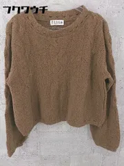 ◇ ELLE エル ウール 長袖 ニット セーター ブラウン レディース 【中古】 【1002800675517】