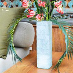 ガラス VASE （四角柱LL） 花瓶 フラワーベース 花器 おしゃれ 北欧 アジアン バリ 雑貨 アジアン雑貨 インテリア モダン リゾート ホテル バリ風 南国 アジアンテイスト 置物 高級