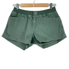美品 THE NORTH FACE ザ・ノースフェイス 無地 春夏 SS ショートパンツ コットン グリーン レディース L【古着】【中古】【送料無料】