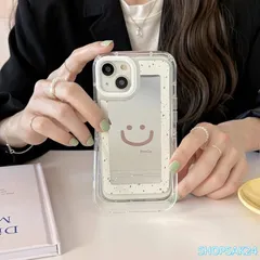 スマホケース iphone14 ケース 韓国 iphone13 ケース iphone12 ケース 携帯ケース iphone11 ケース TPU ミラー 鏡 スタンド スマイル 透明 レディース 大人 女子673