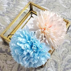 和風 ヘアアクセサリー Uピン U字ピン まとめ売り フラワーヘアピン 2色セット 水色&薄ピンク 軽量 花 かんざし 簪 おしゃれ 大人可愛い 簡単ヘアアレンジ 組み合わせ変更可能 結婚式 シンプル 浴衣 着物 和服 花 お祭り お呼ばれ ゴム隠し まとめ髪