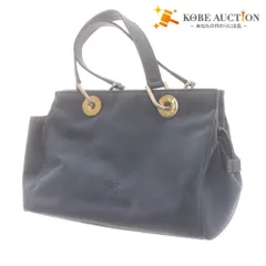 ■ HIROKO KOSHINO ヒロココシノ トート ハンドバッグ 鞄 ファスナー ロゴ レディース ネイビー 未使用の手帳付き