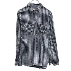 MERONA 長袖 チェックシャツ レディース S ブラック ポケット 古着卸 アメリカ仕入 a612-7533