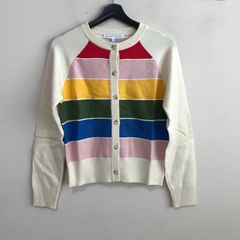 chesty ENGLISH FACTORY　マルチカラーストライプニットカーディガン　マルチ　ＸＳ