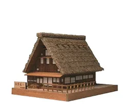 ビンテージ　精巧に作られ芸術的で雰囲気のある伝統的日本家屋の模型、鳥カゴ