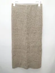 ◇ Mila Owen ミラオーウェン ニット 膝下丈 タイト スカート サイズ0 モカ系 レディース P  【1406180051563】