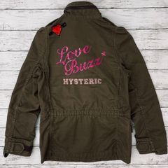 【00's】HYSTERIC GLAMOUR ヒステリックグラマー ミリタリー ジャケット/Love Buzz スパンコール 刺繍 ロゴ/00年代 Y2K ヴィンテージ アーカイブ/Fサイズ/2AB-6470/ 服飾 (72-2025-0709-KO-005)