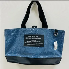 A【未使用/保管品】DIESEL ディーゼル トートバッグ ハンドバッグ A4サイズ スパンコール ネイビー タグ付き オシャレ レディース メンズ