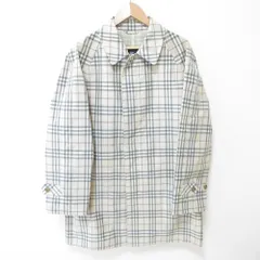 良品 BURBERRY LONDON バーバリーロンドン ノバチェック柄 薄手生地 ステンカラーコート M ベージュ レディース 古着 中古 USED