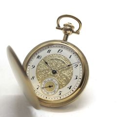 絶版モデルのティソ（TISSOT）/ ヴィンテージウォッチ / ゴールドカラー /蓋つき（斜め開き) / 手巻き式 / 懐中時計 /tissot-1023