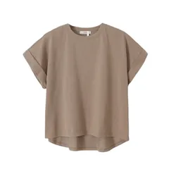 レディース Tシャツ 綿 ヨガ フィットネス 半袖 折り返し袖 ゆったり 体型カバー 丸首 トップス 吸汗速乾 カジュアル 普段使い 大きめ シンプル 白 rr-051