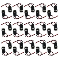 (エスネット) シガー ソケット 充電器 電源 から メス 12/24V対応 30個 セット ケーブル 付 蓋無し 取説 無し SN-216-CG2 ドラレコ タバコ （蓋無しメス 30個） [ブラック30]