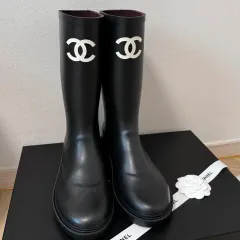 CHANEL シャネル カメリア レインブーツ ロングブーツ Amazon | [CHANEL] (シャネル) カメリア カメリア レインブーツ