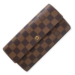 ルイ ヴィトン ポルトフォイユ サラ 二つ折り長財布 ダミエ ブラウン 茶 ゴールド金具 N61734 箱付 LOUIS VUITTON（未使用　展示品）