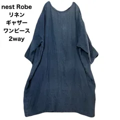nest Robe  ネストローブ   リネンワンピース  ダメージダイドウォッシュギャザーワンピース 長袖ワンピース  01154-1290  F 2wayのサムネイル