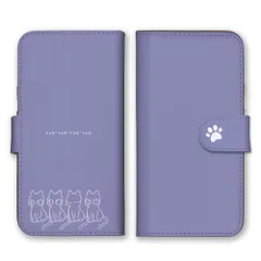 iPhone14ProMax ケース 手帳型 アイフォン14 プロマックス スマホケース 携帯ケース 猫 ねこ ネコ 子猫 可愛い かわいい 肉球 イラスト シンプル ピンク ブルー カラー05