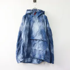 美品 アディダス adidas CX3409 M ICON TOKYO ガーメントダイ アノラック L/ブルー パーカー フーディー メンズ【2400014161762】