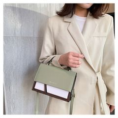 新品　レディース　ショルダーバッグ　ハンドバッグ　レザー　ダブル　緑　残りわずか