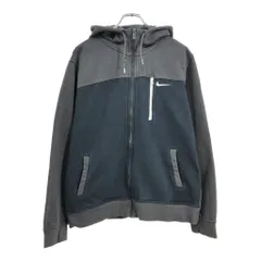 00年代 NIKE ナイキ フルジップ スウェット パーカー スポーツ ネイビー(メンズ L)中古 古着 V1082