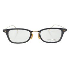 ビージェイクラシックコレクション BJ CLASSIC COLLECTION COM-501N NT ウェリントン メガネ 眼鏡 ブラック系 ゴールド系 49□21-142【中古】