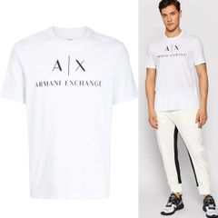 7 ARMANI EXCHANGE アルマーニ エクスチェンジ 8NZTCJ Z8H4Z 1100 ホワイト クールネック Tシャツ